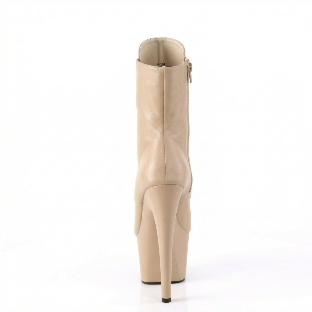 Pleaser Adore-1020 – Beige matte Stiefeletten (Absatz 17,8 cm) - 5
