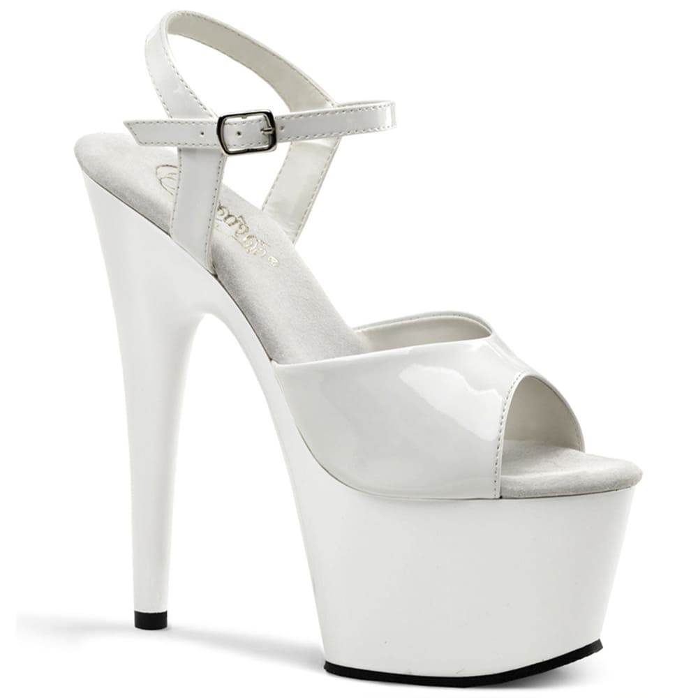 Pleaser Adore-709 - White patent sandals (18 cm heel) - 1
