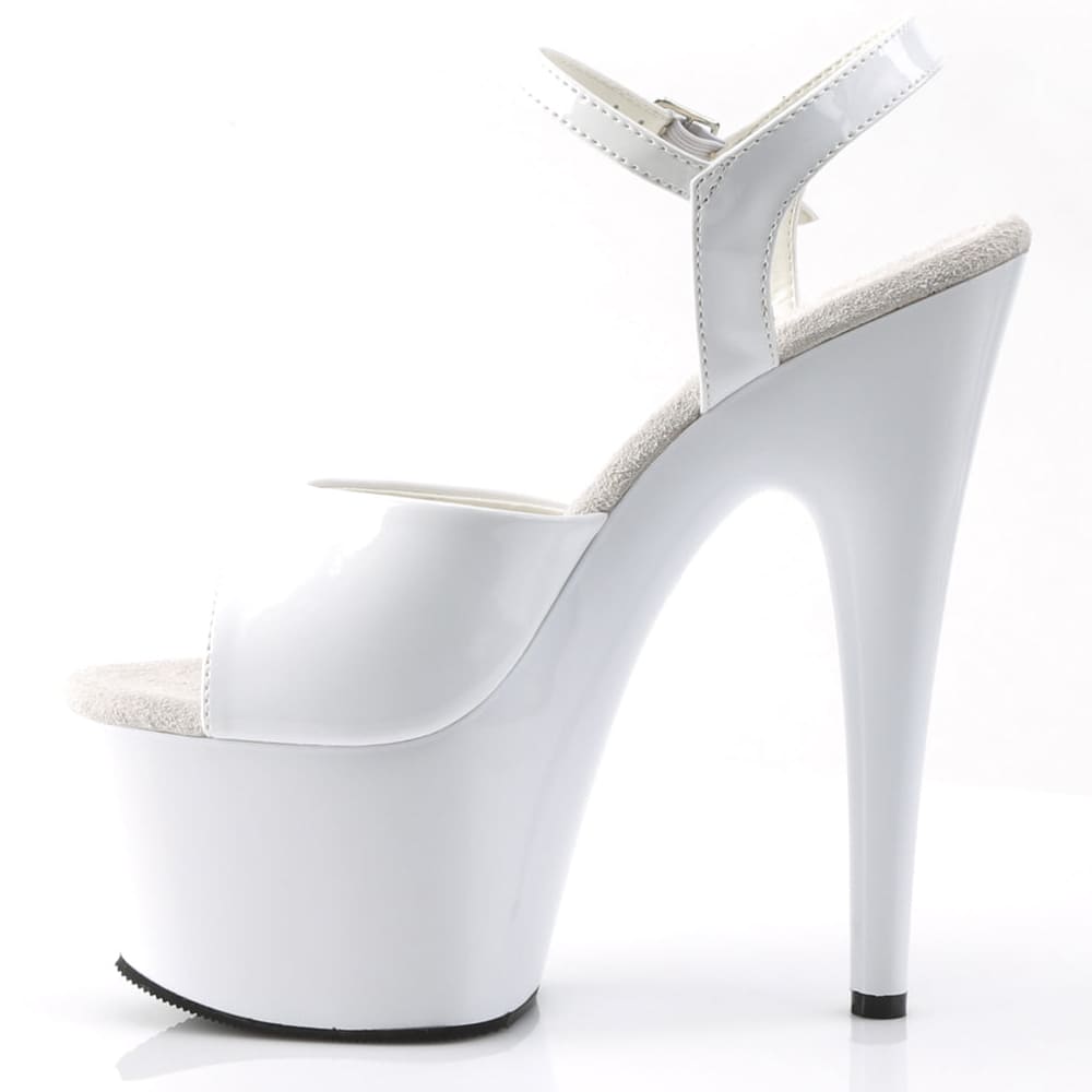 Pleaser Adore-709 - White patent sandals (18 cm heel) - 4