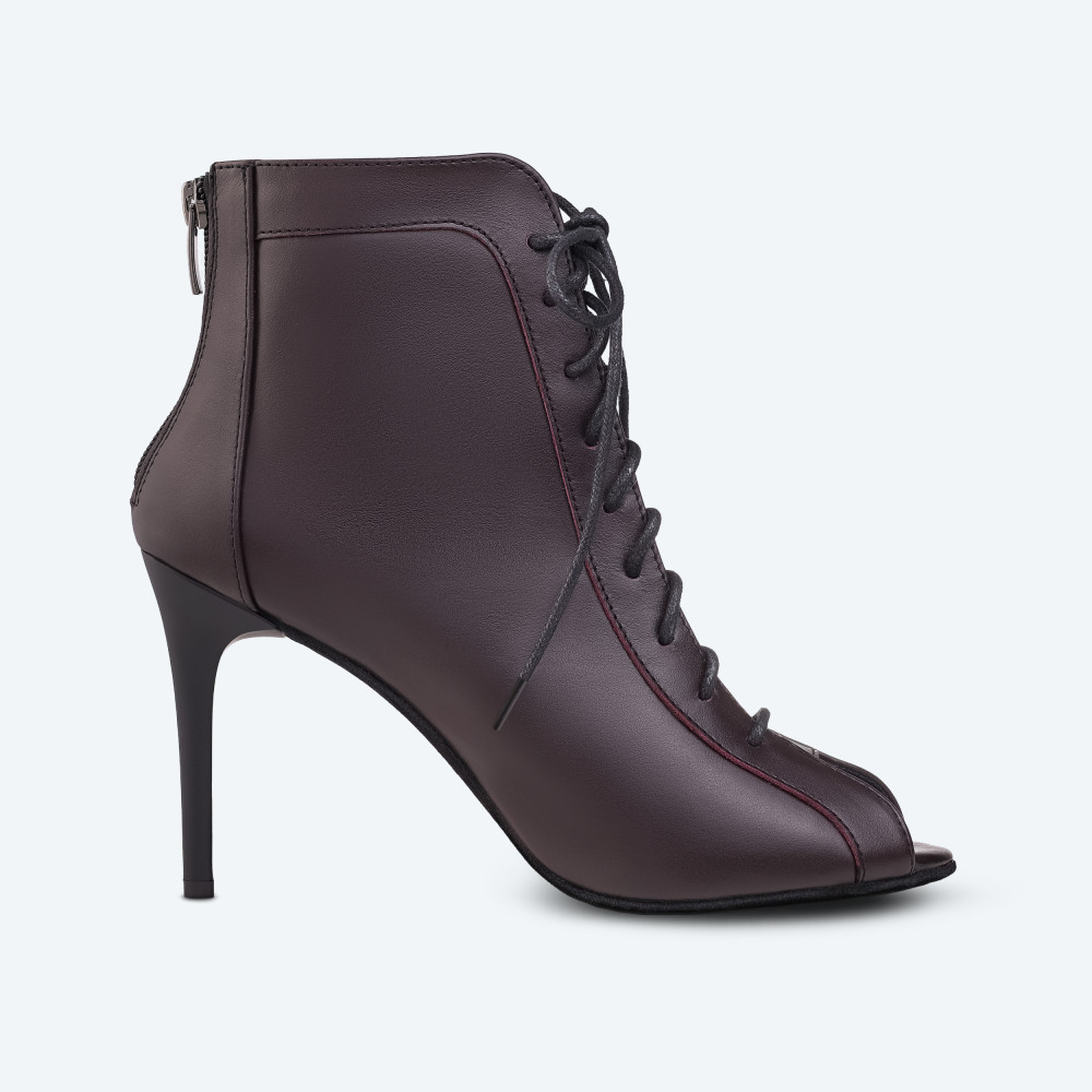 Bordo Heels – Leather High Heel Booties (heel 9 cm) - 5