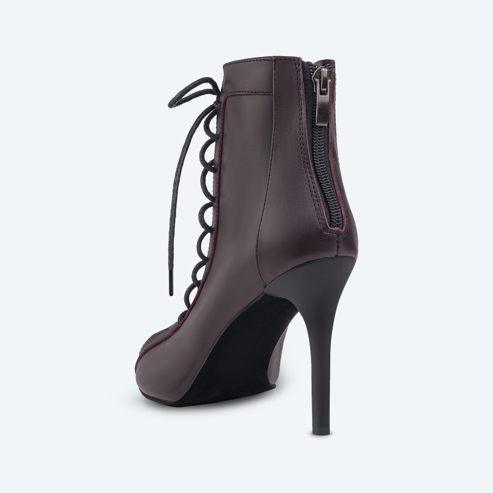 Bordo Heels – Leather High Heel Booties (heel 9 cm) - 6