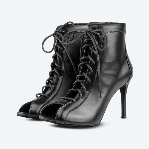 Classique Heels – High Heels noirs en cuir (9 cm)