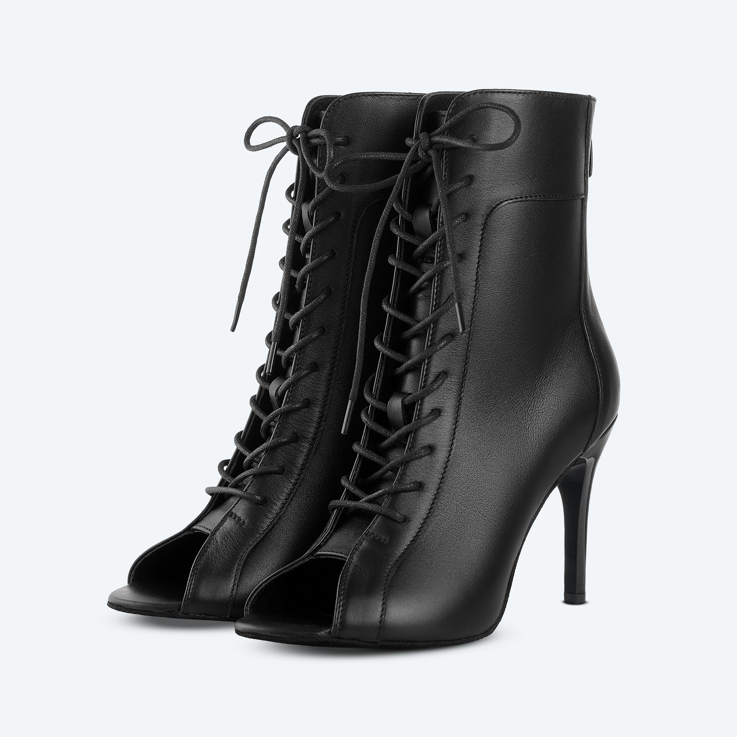 Pro Heels - czarne buty do tańca High Heels ze skóry naturalnej (9 cm)